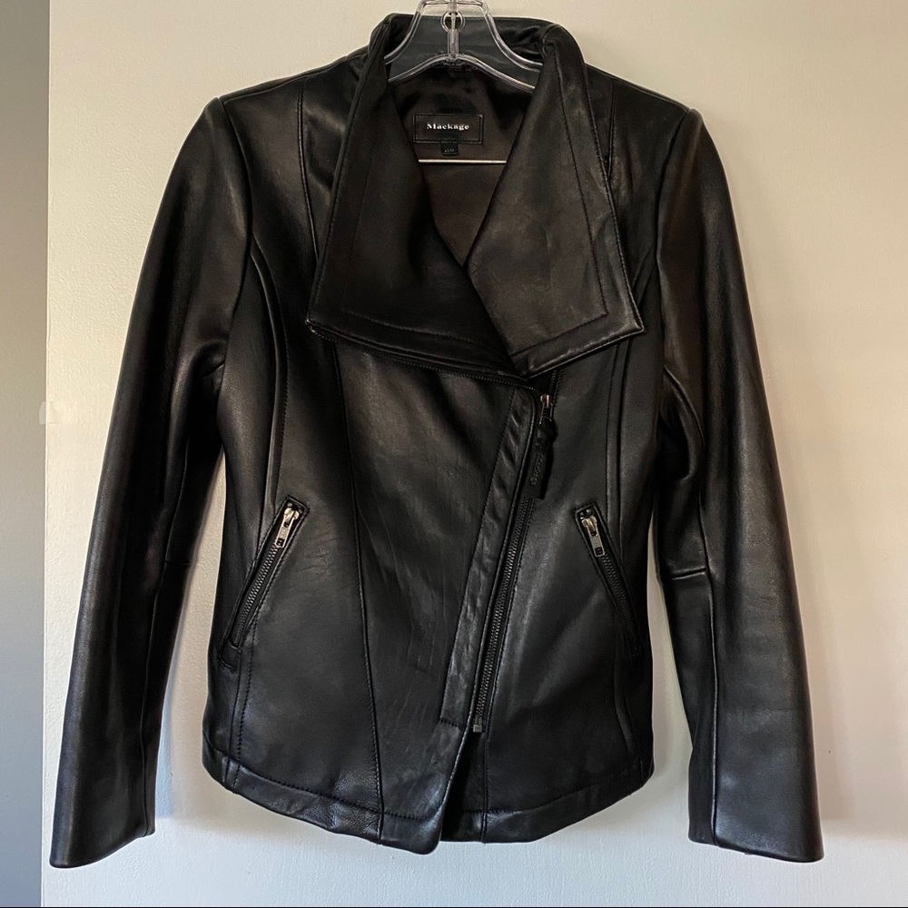 MACKAGE ASYMMETRICAL LEATHER